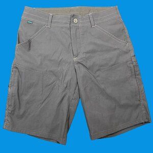 KUHL Mens Outdoor Cargo Shorts Size 32 Gray Durable Lightweight Hiking Wear